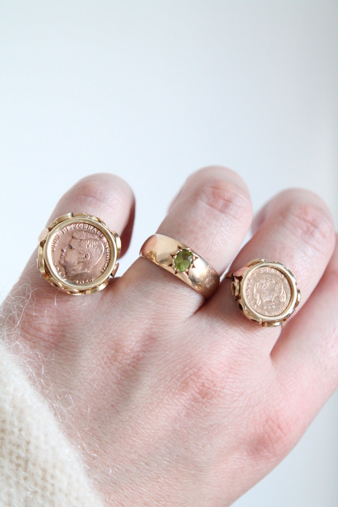 Heavy Peridot Band Ring