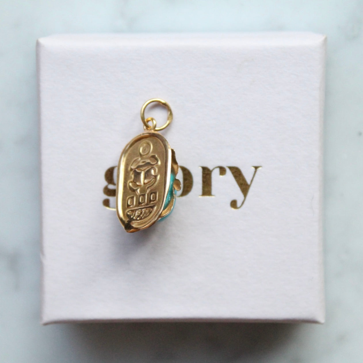 Enamel Scarab Charm