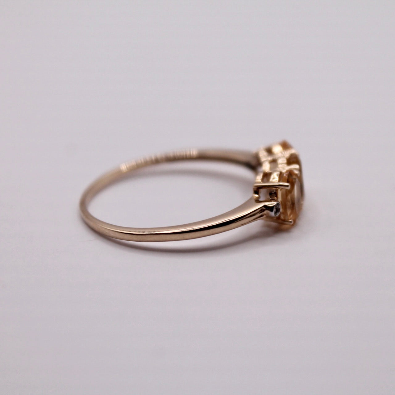 Yellow Topaz Trilogy Ring