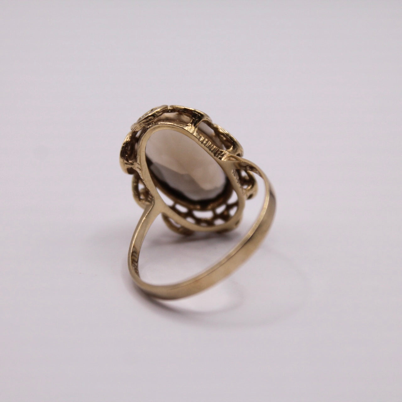 Smoky Quartz Ornate Ring