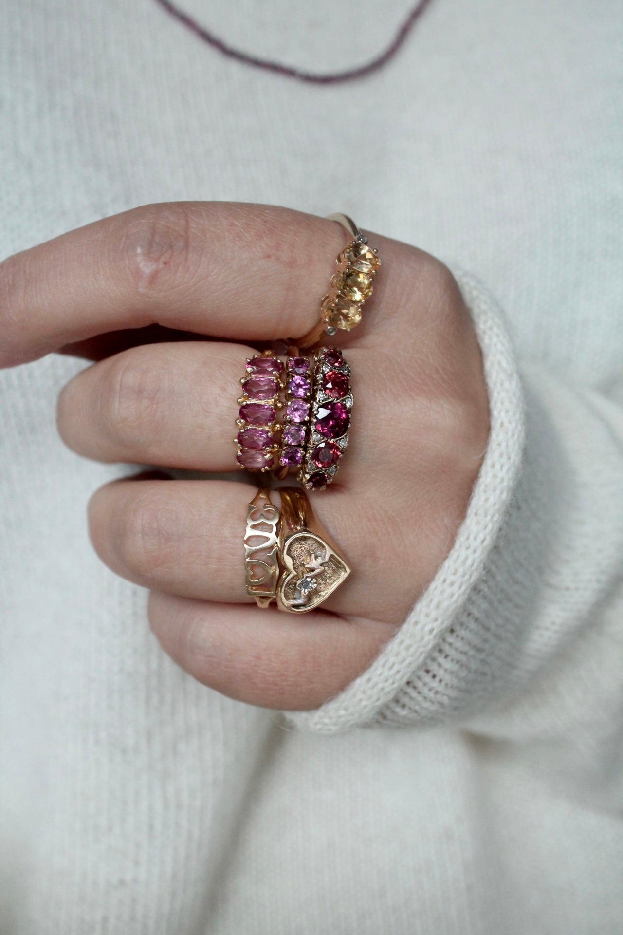 Yellow Topaz Trilogy Ring