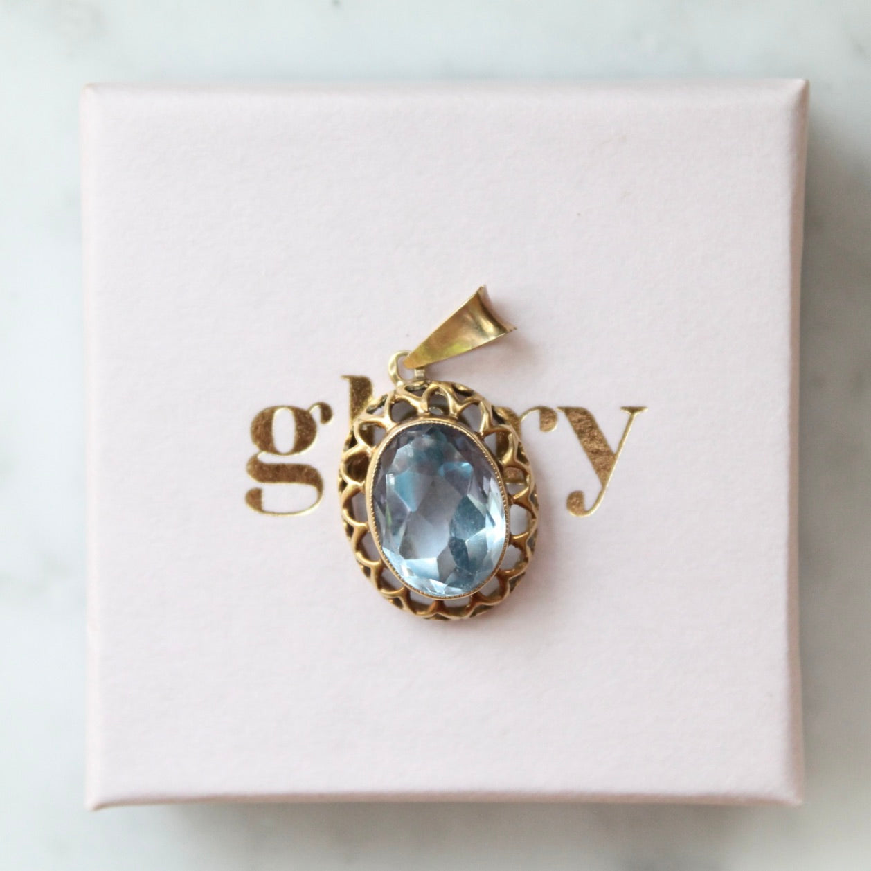 Ornate Aquamarine Pendant
