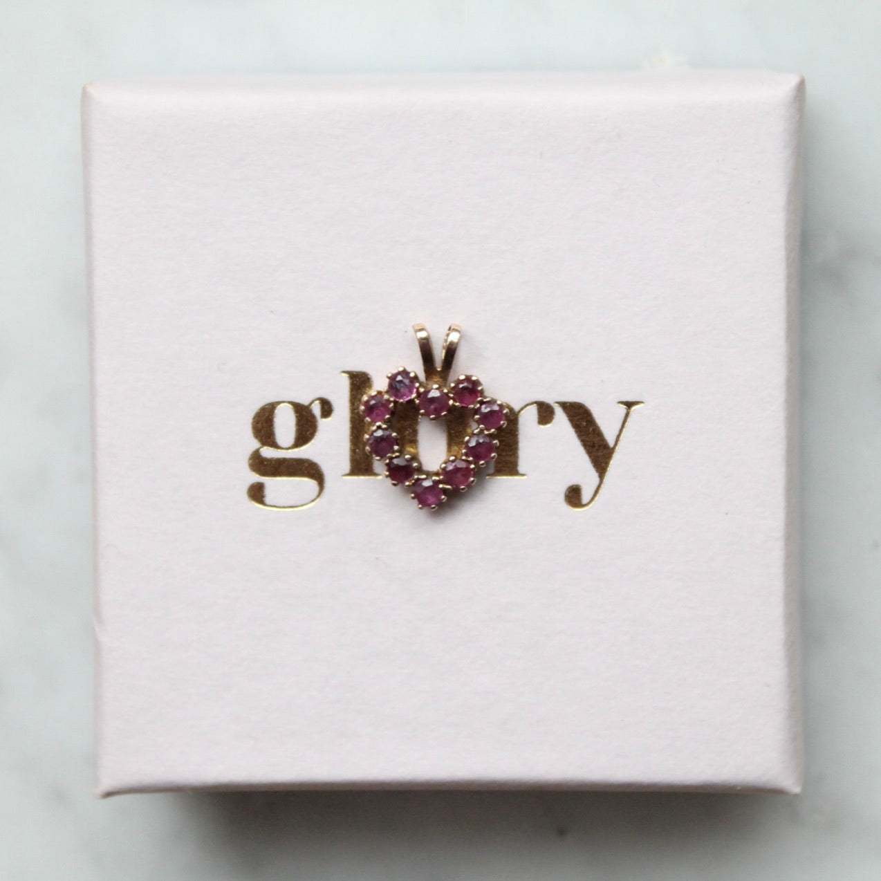 Ruby Heart Charm