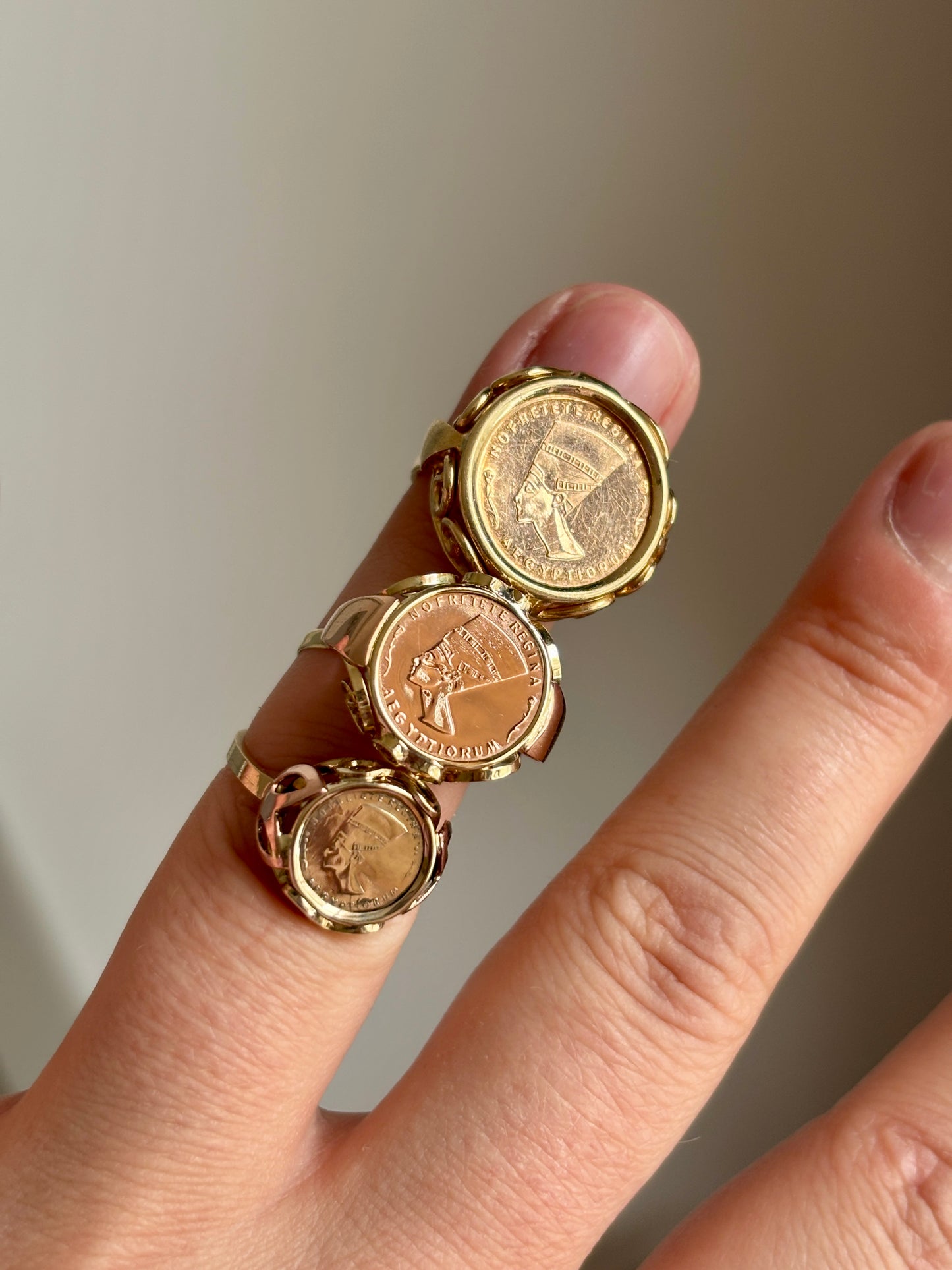 Nefertiti Coin Ring