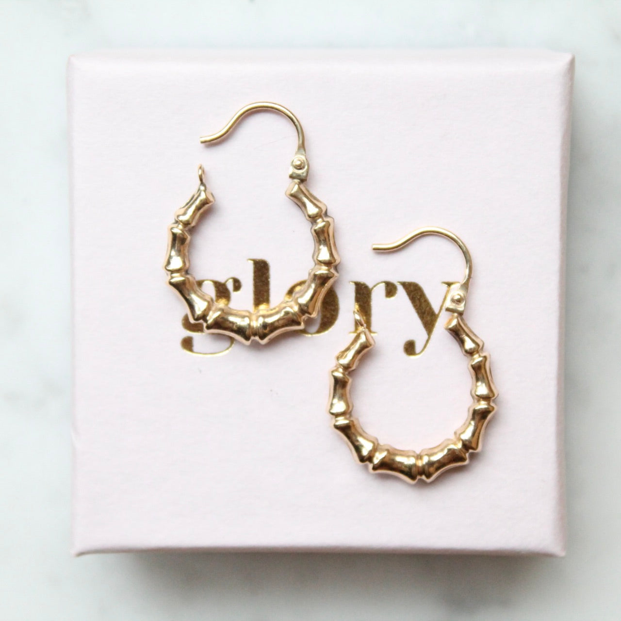 Bamboo Hoop Earrings