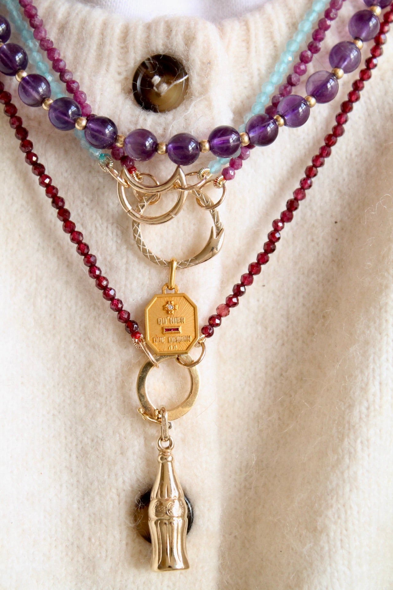 Amethyst & 14K Beads Necklace