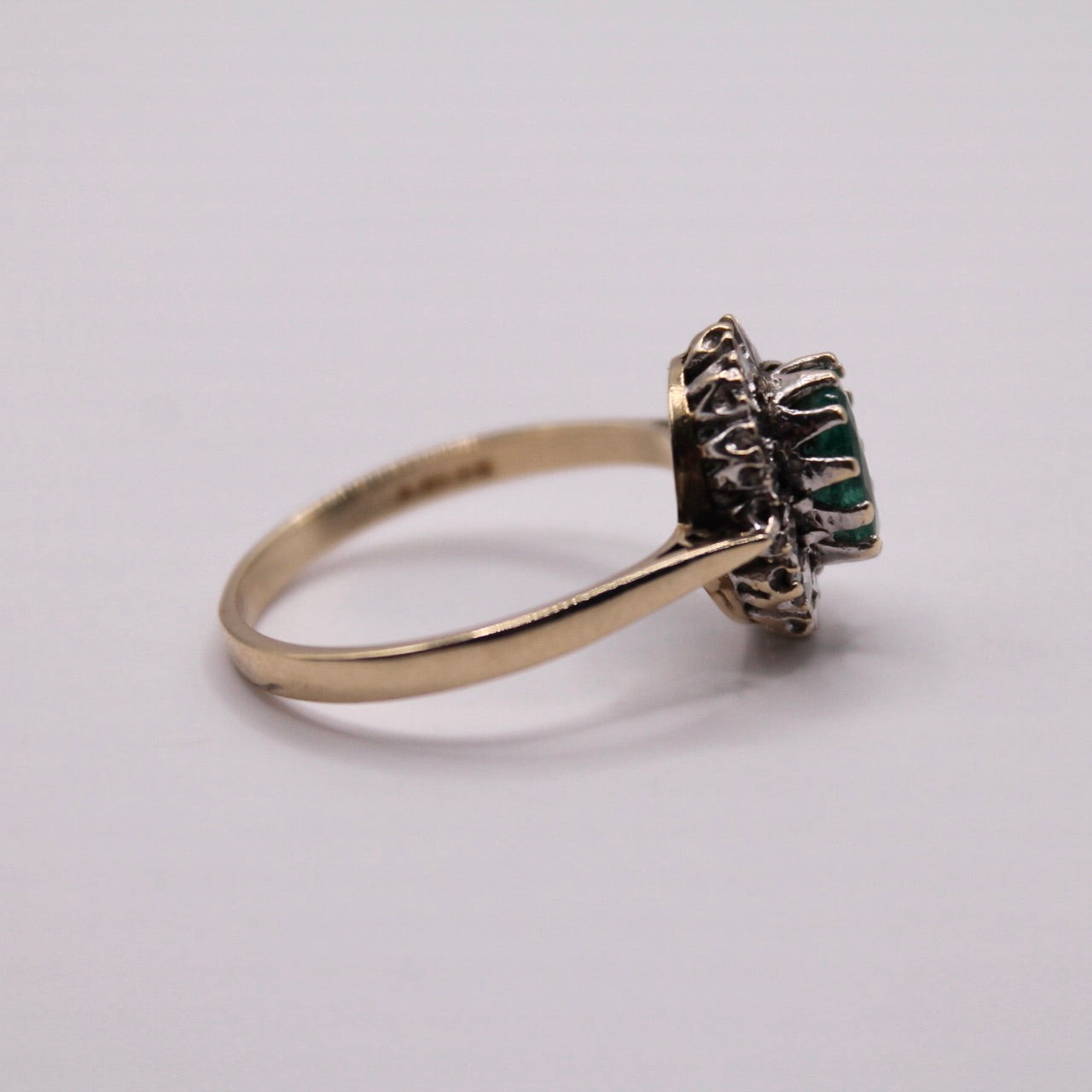 Emerald & Diamond Cluster Ring