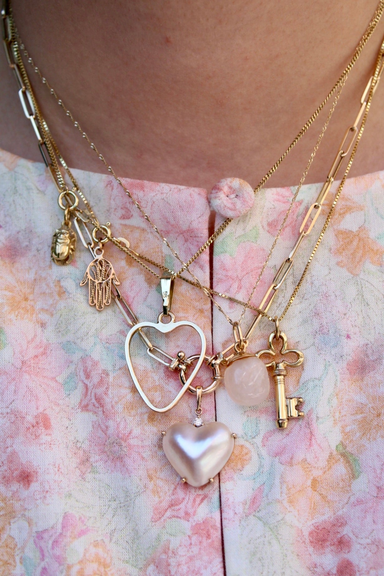 Connector Lock Paperclip Necklace