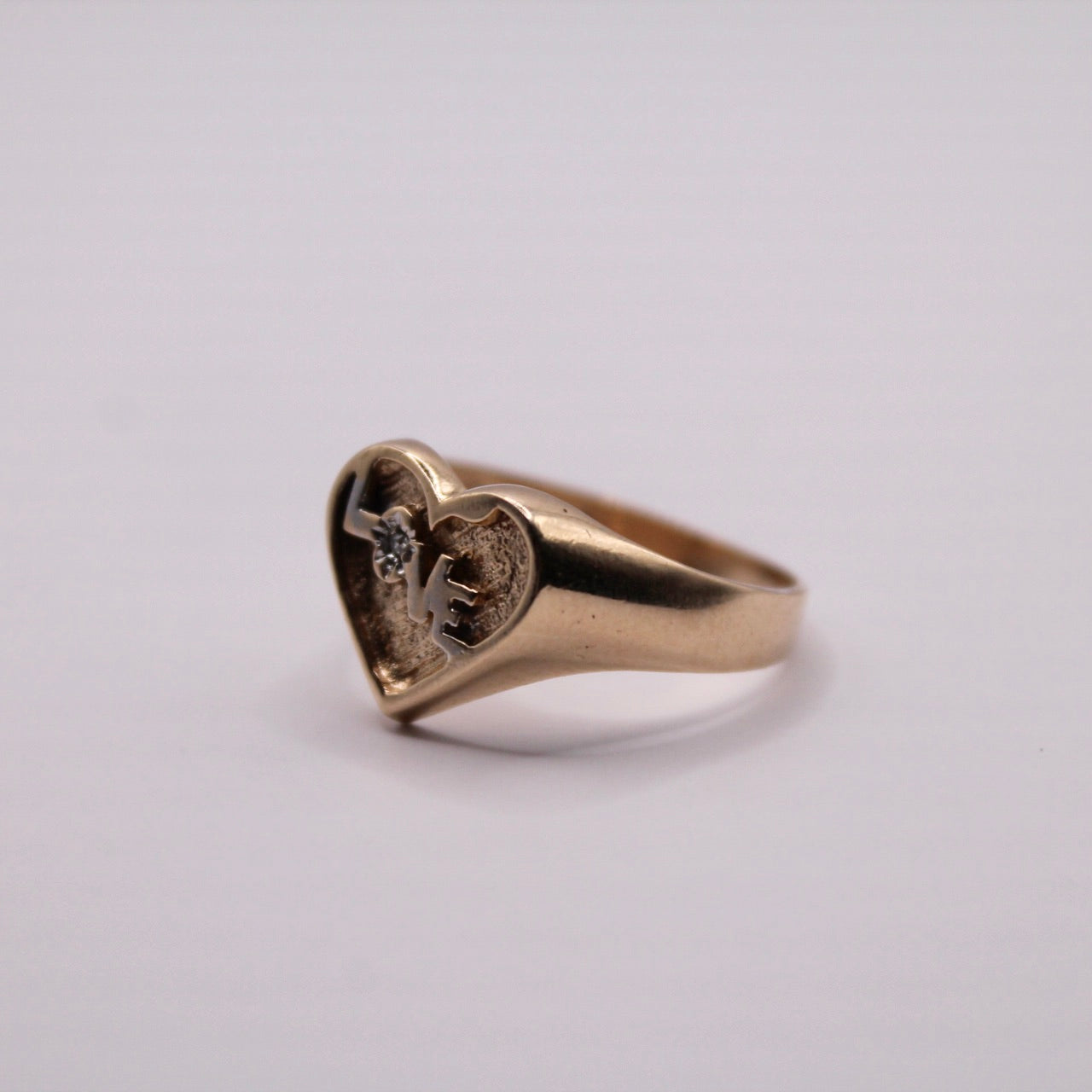 Diamond L.O.V.E. Signet Ring