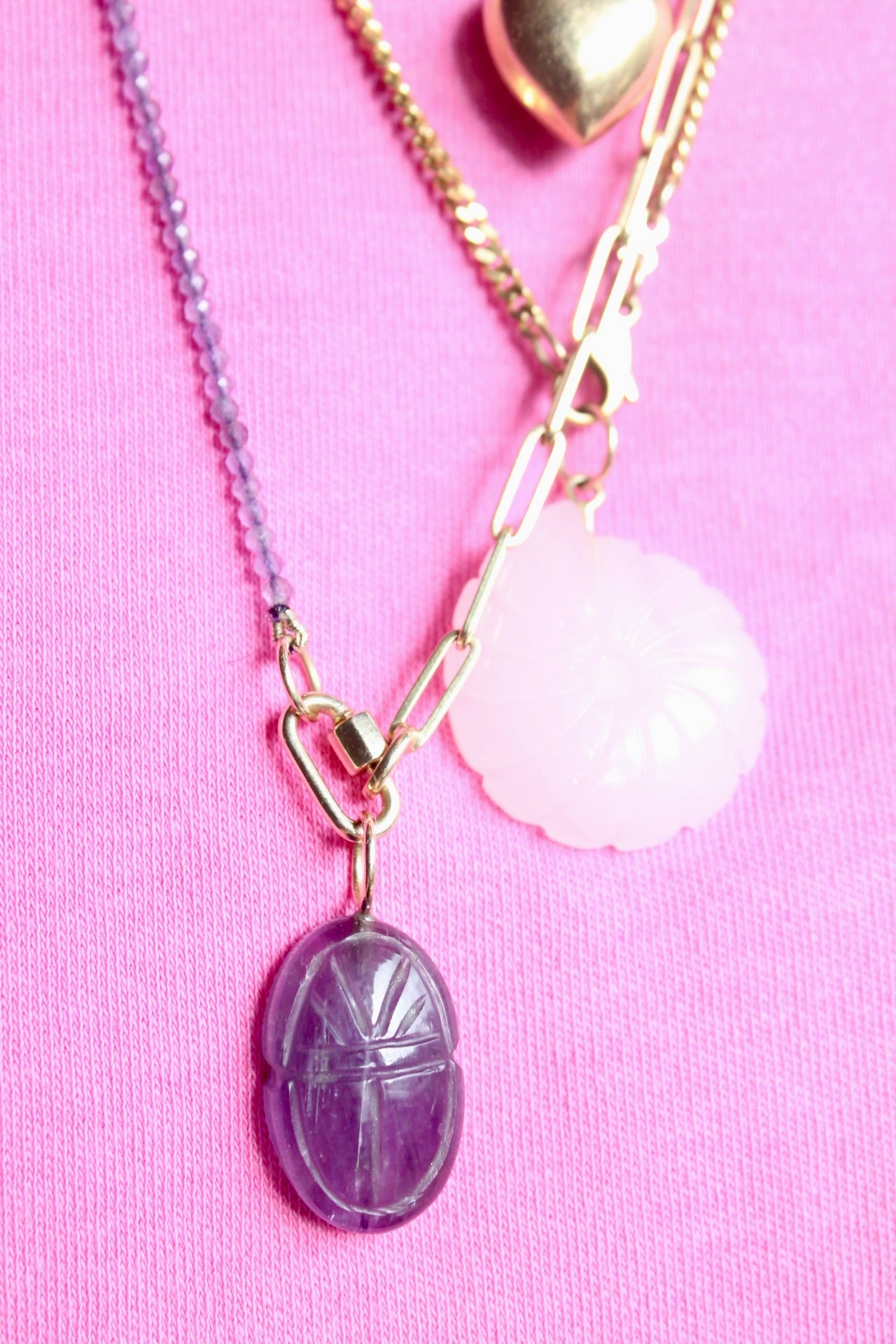 Amethyst Scarab Pendant