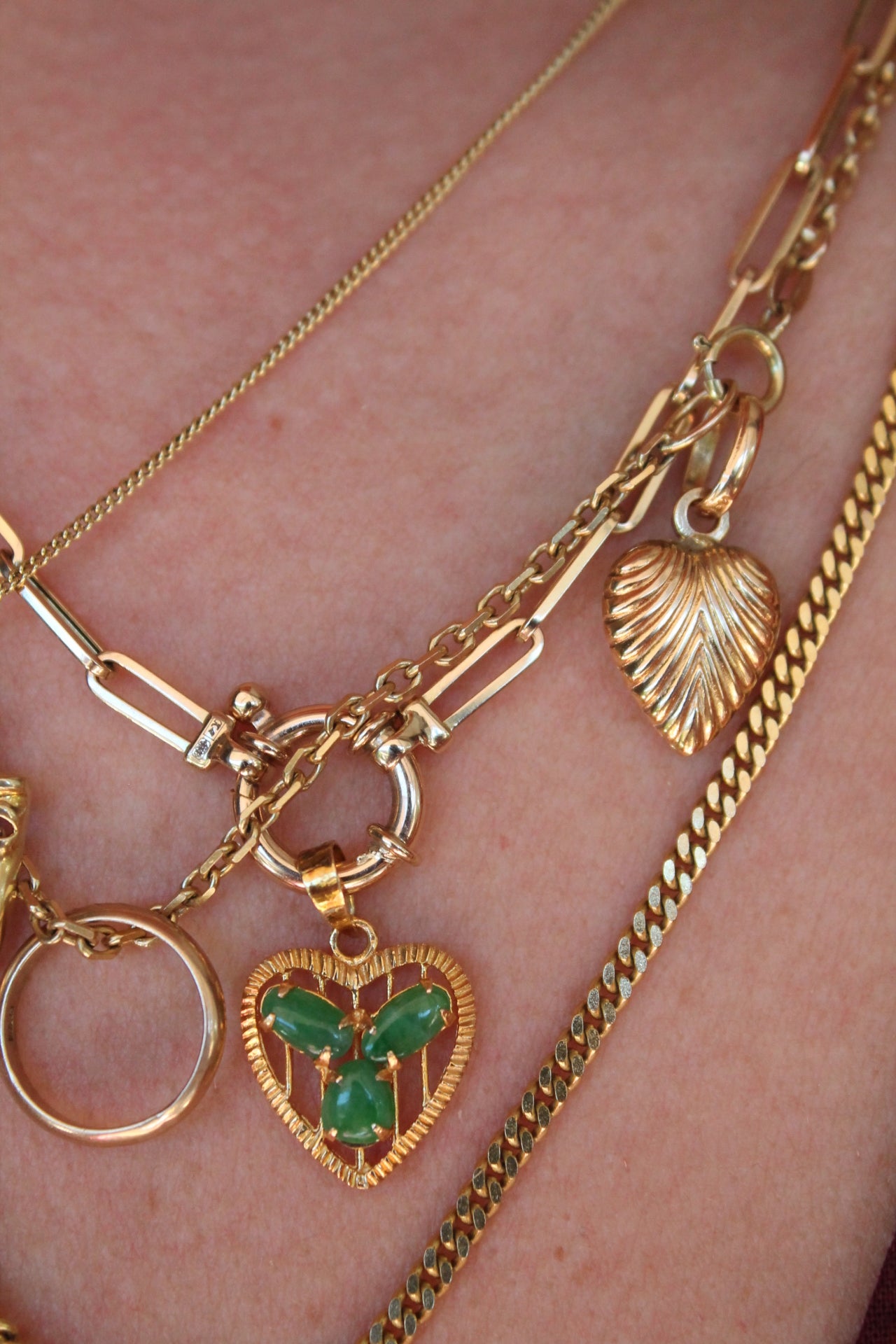 Striped Heart Charm
