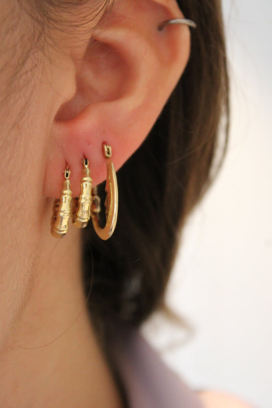 Bamboo Hoop Earrings