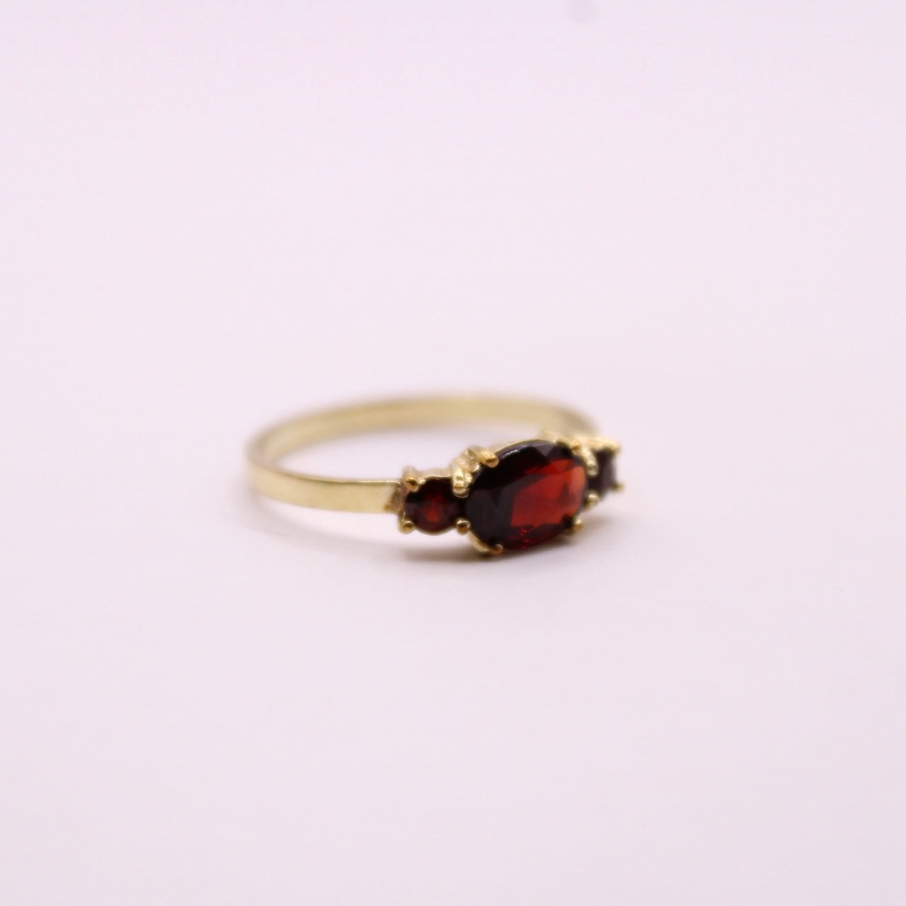 Garnet Trilogy Ring