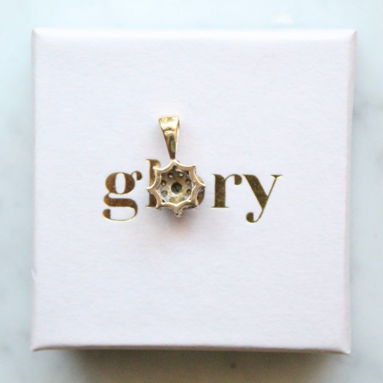 Sapphire Flower Charm