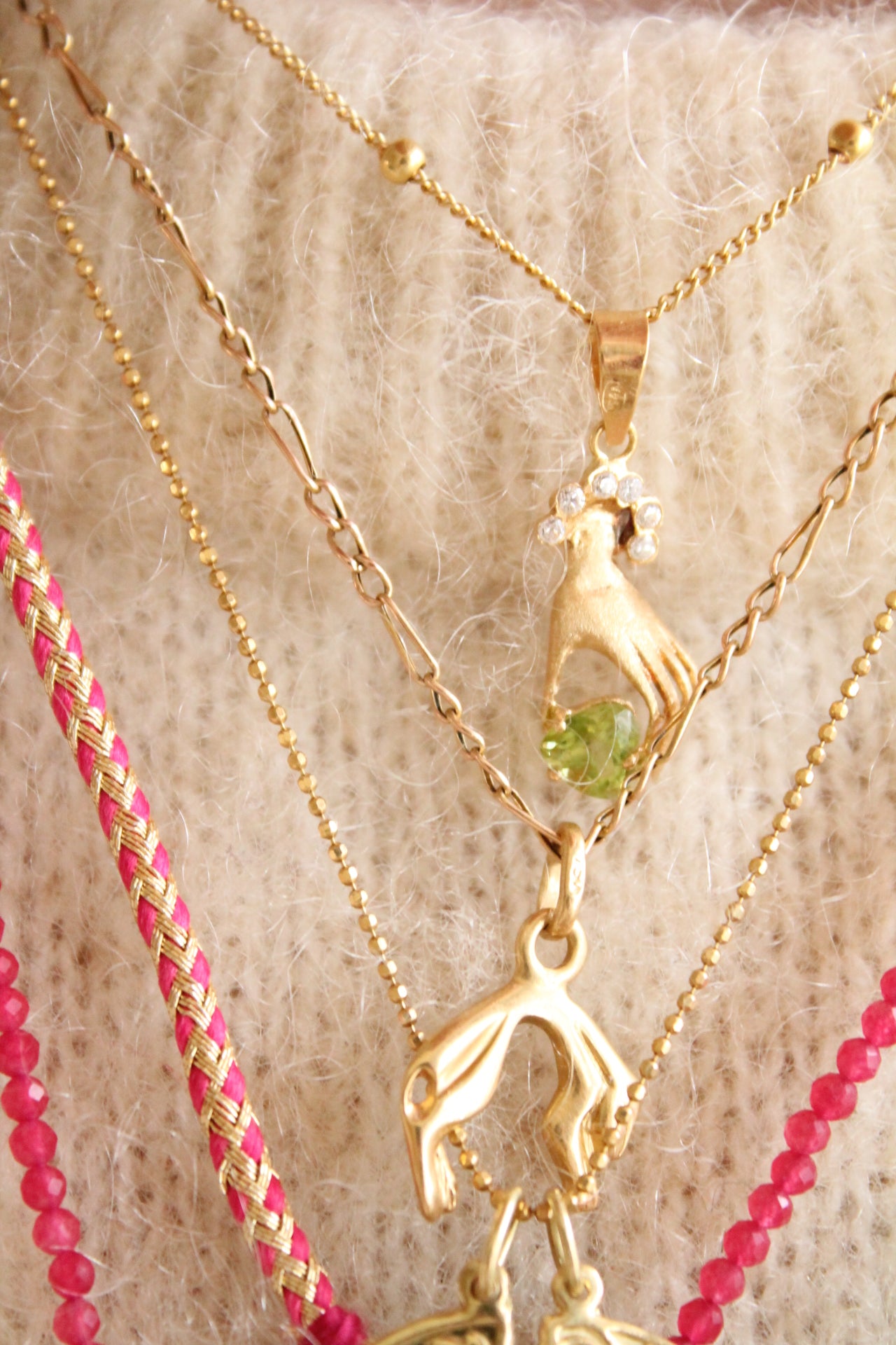 Peridot Love Hand Pendant