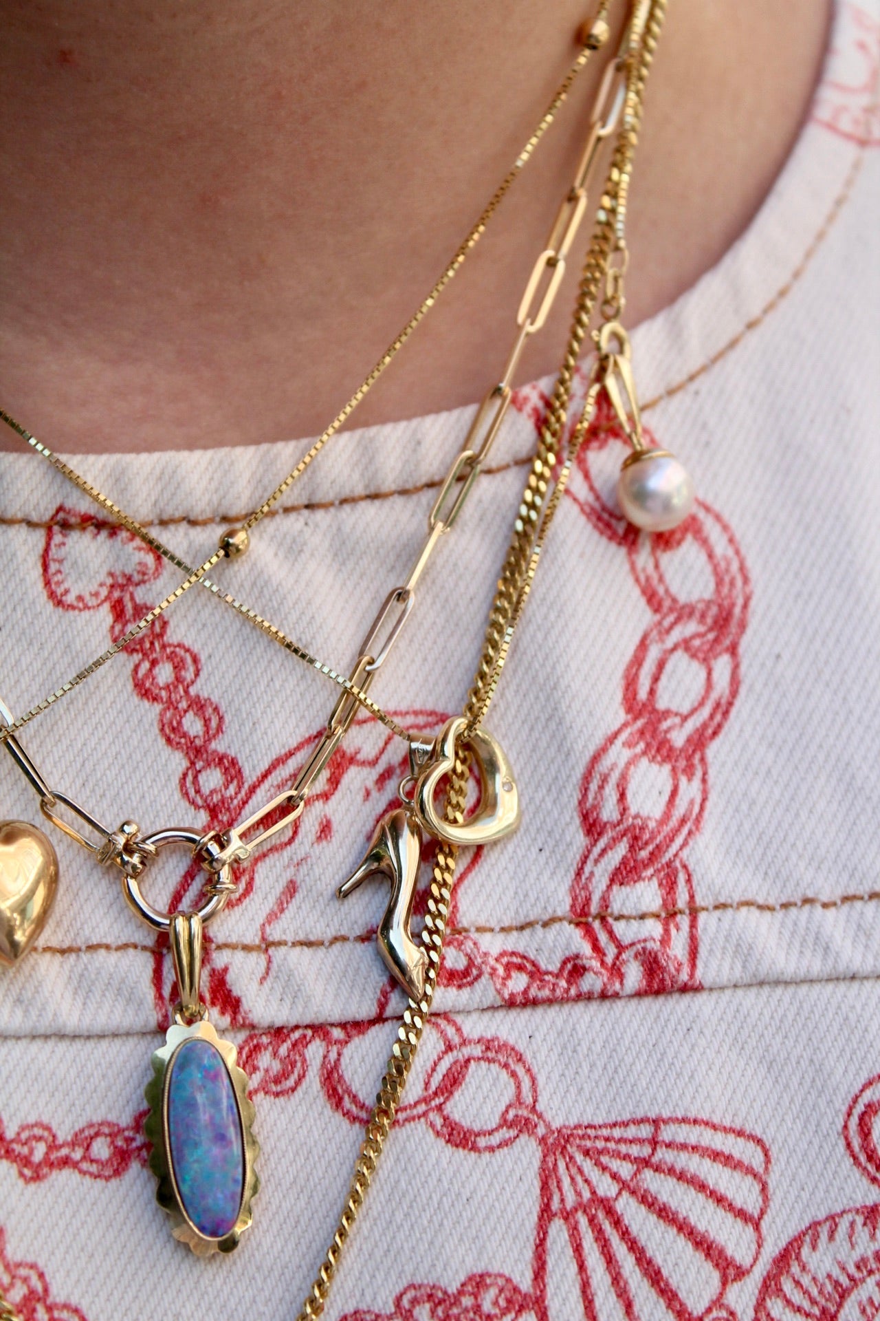 Connector Lock Paperclip Necklace