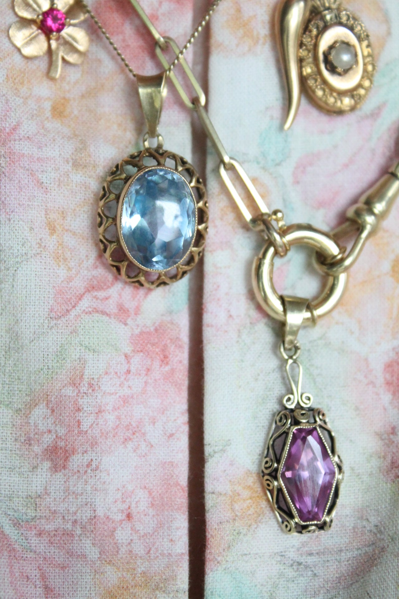 Ornate Aquamarine Pendant