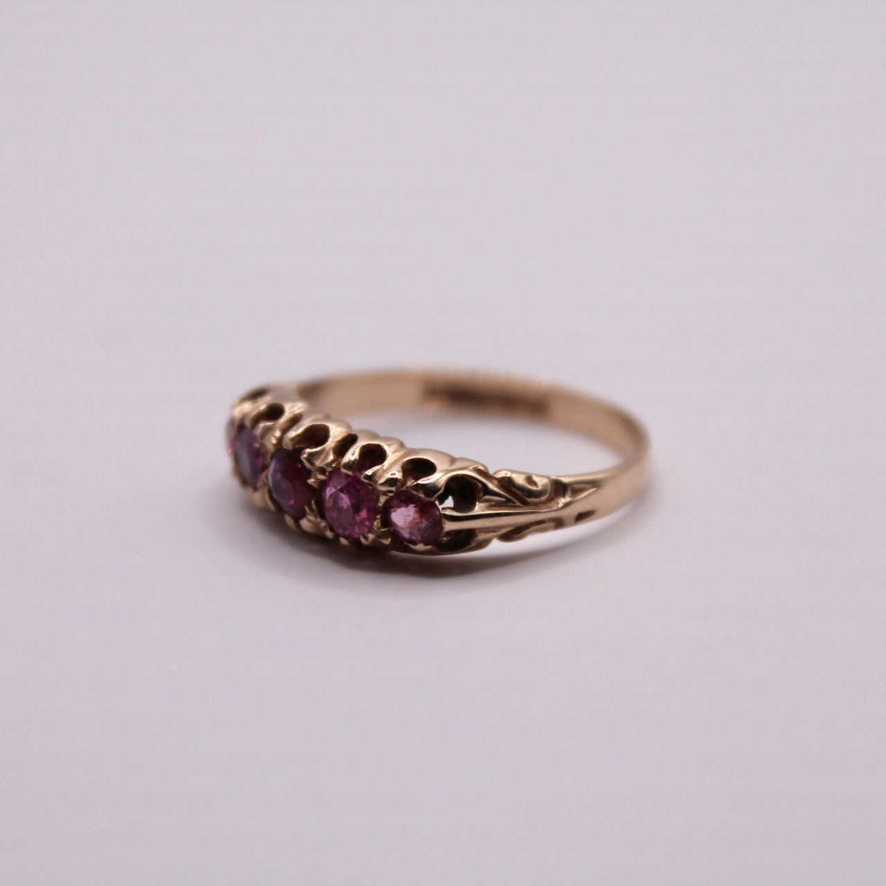 Victorian Ruby Five Stone Ring