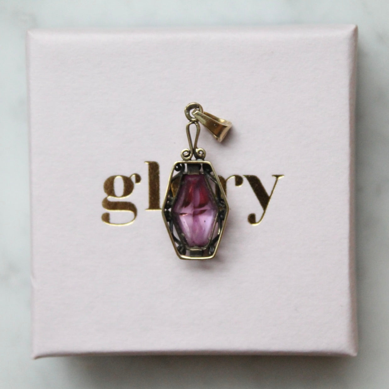 Ornate Pink Sapphire Pendant
