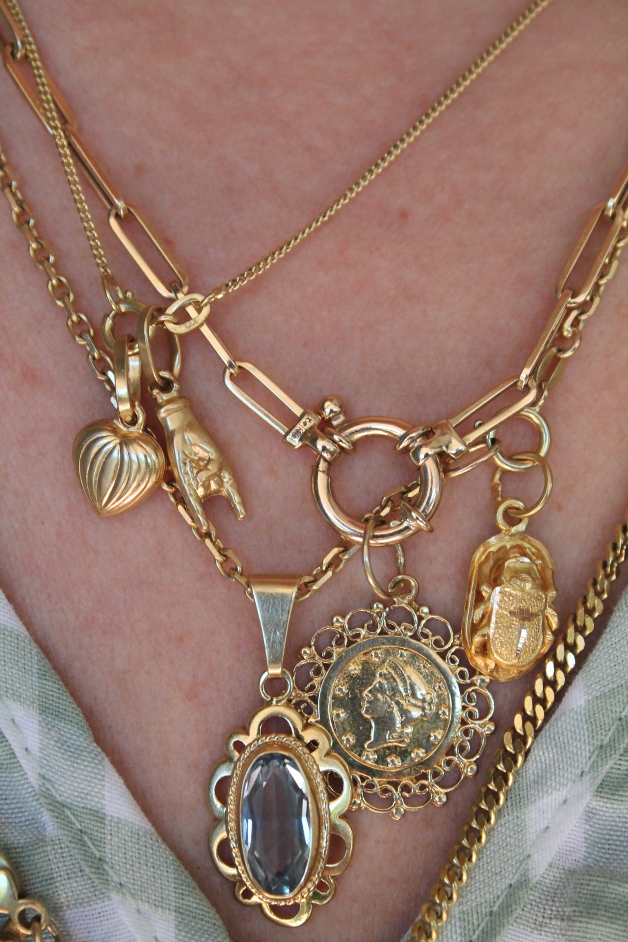 Decorated Spinel Pendant