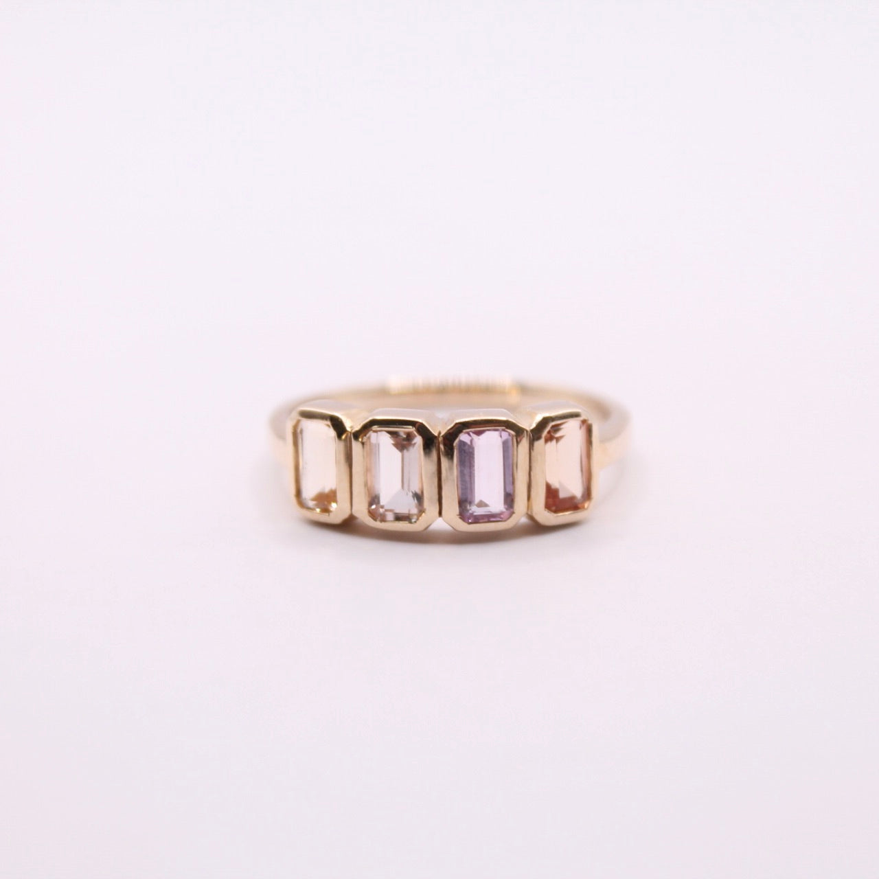 Bezel Set Multi Topaz Ring