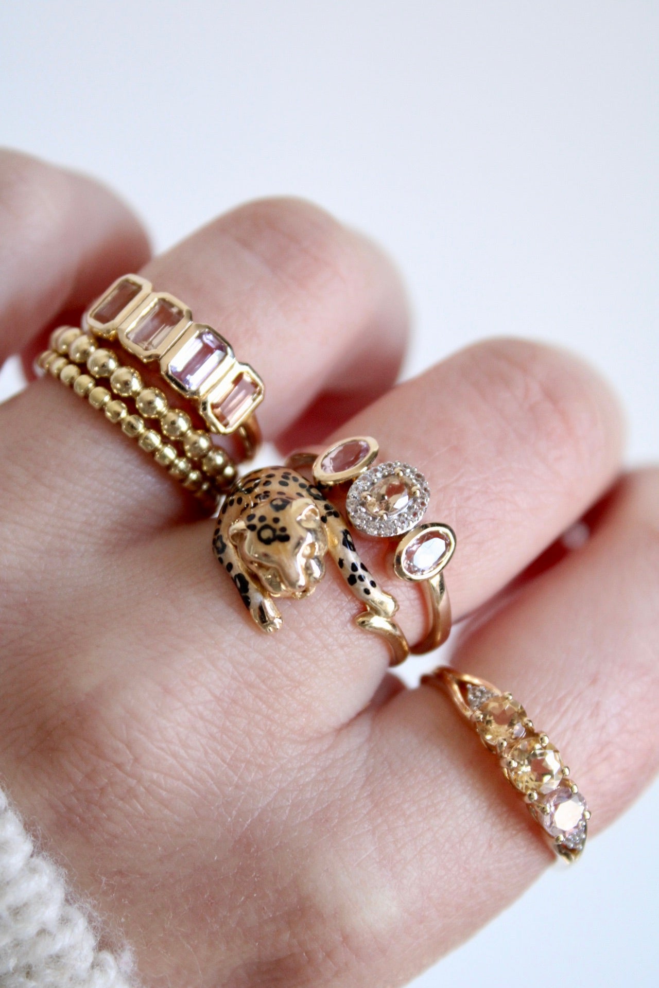 Multi Topaz Trilogy Ring