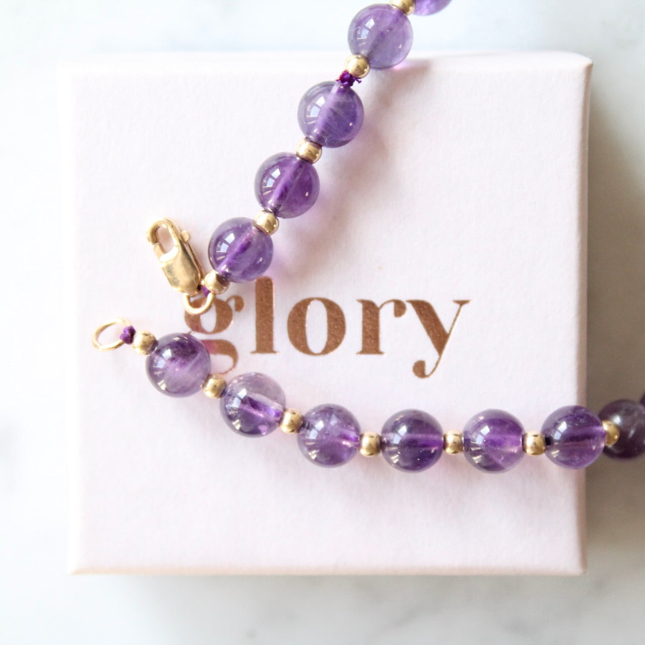 Amethyst & 14K Beads Necklace