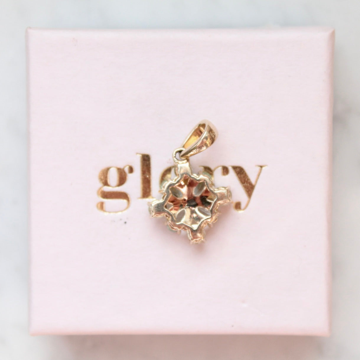 Garnet & Beryl Flower Pendant