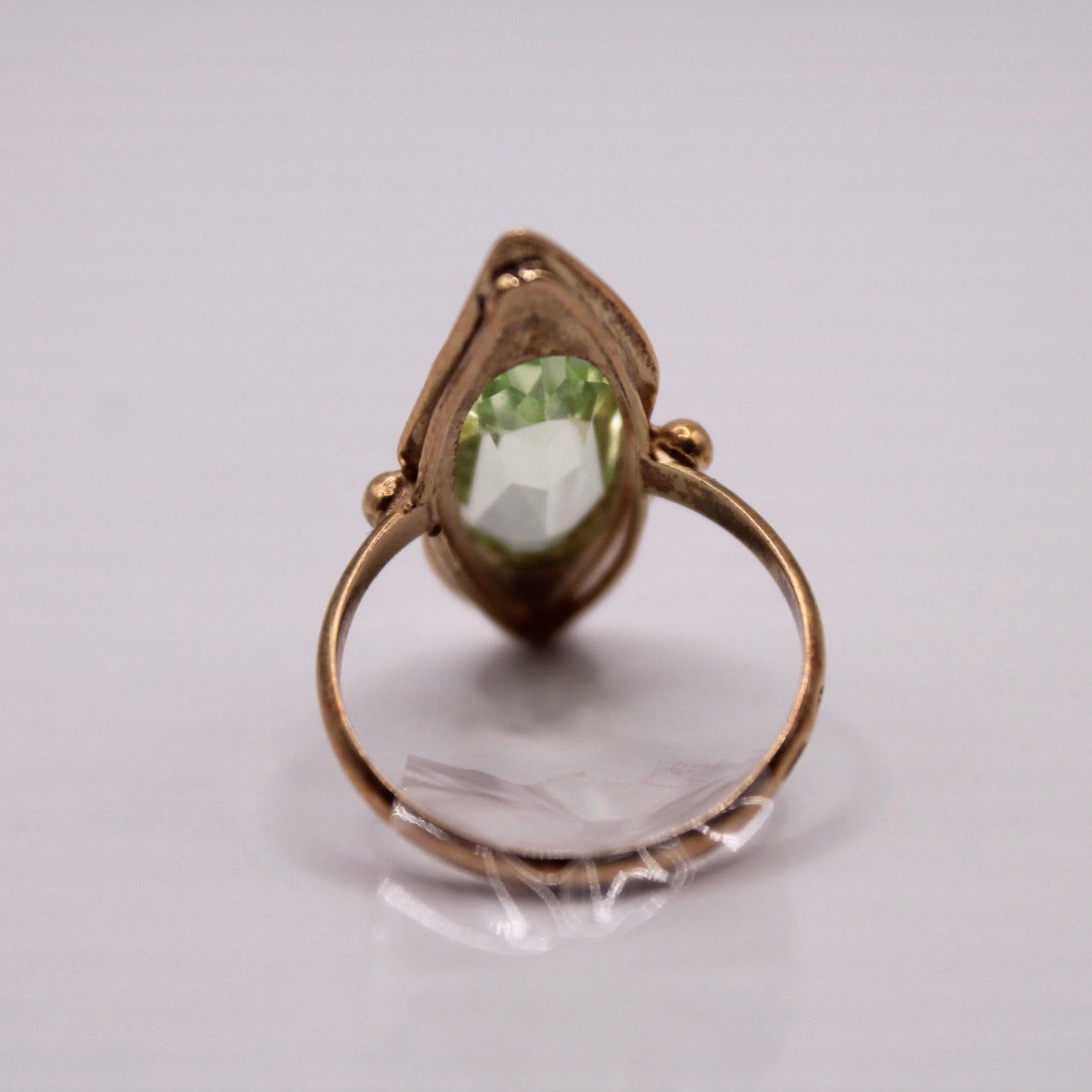 Oval Lime Green Spinel Ring