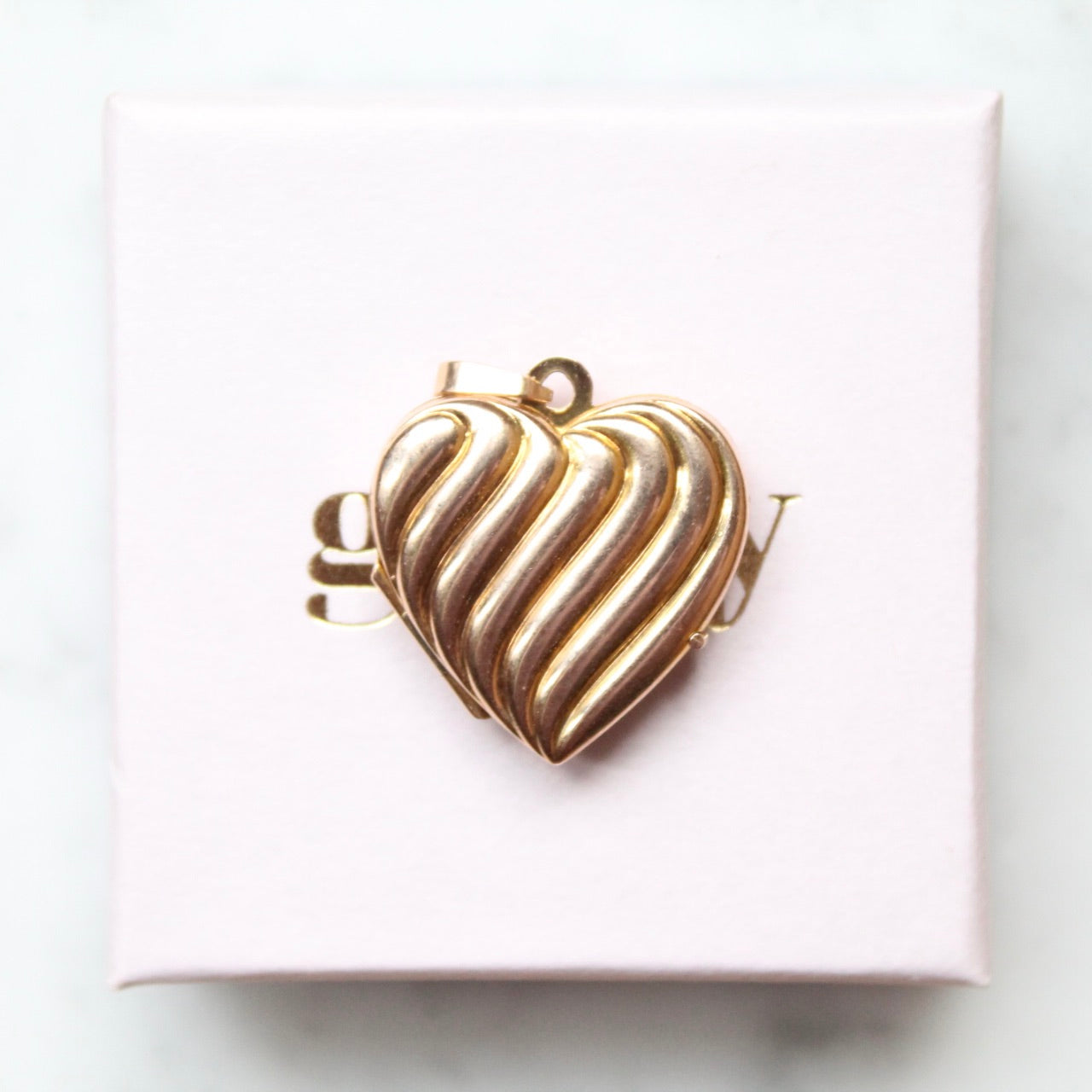 Wavy Heart Photo Locket