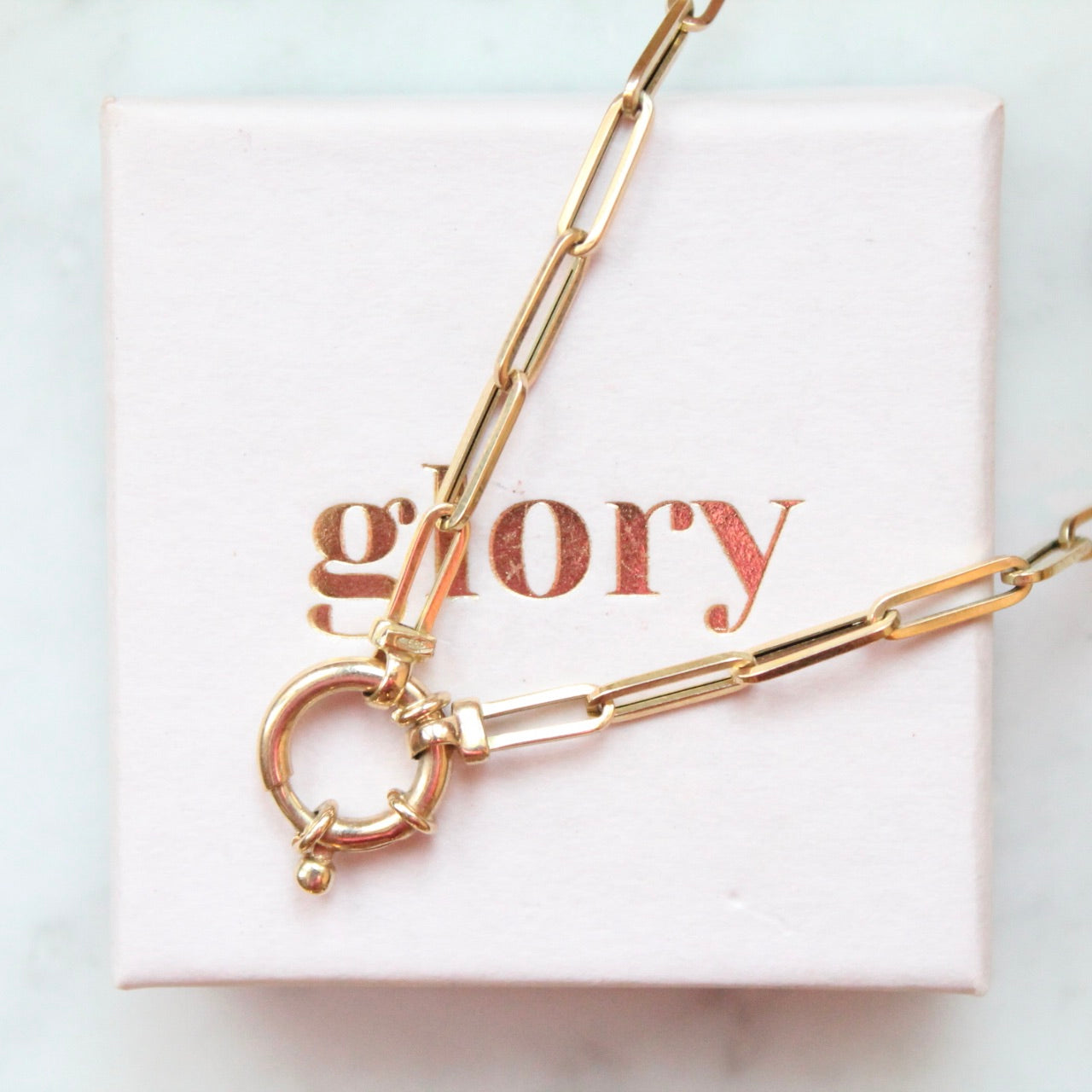 Connector Lock Paperclip Necklace