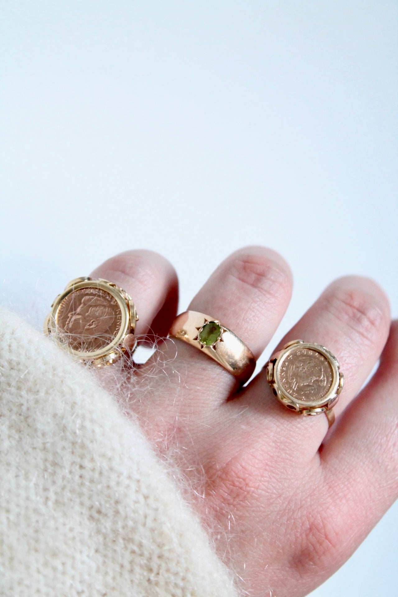 Heavy Peridot Band Ring
