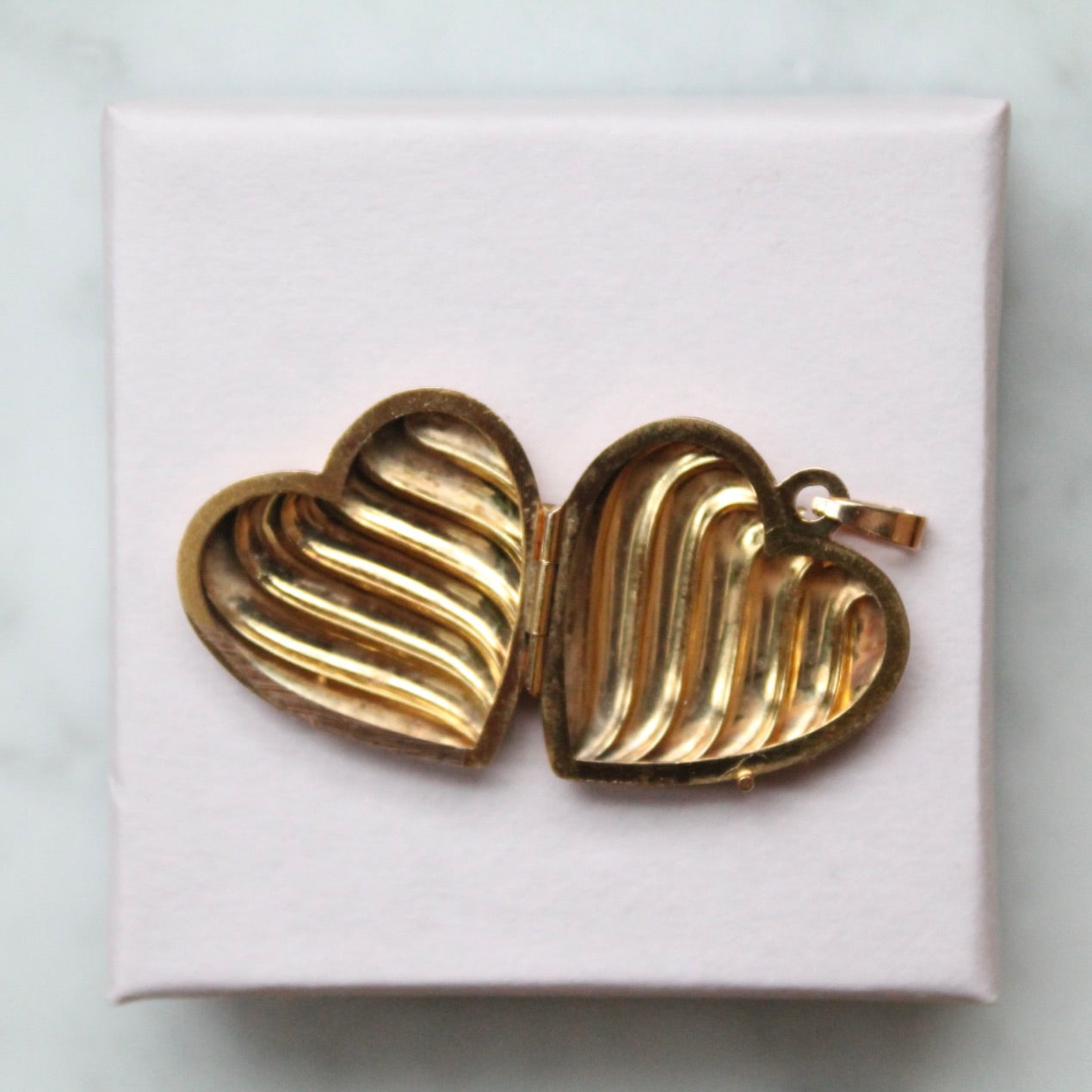 Wavy Heart Photo Locket