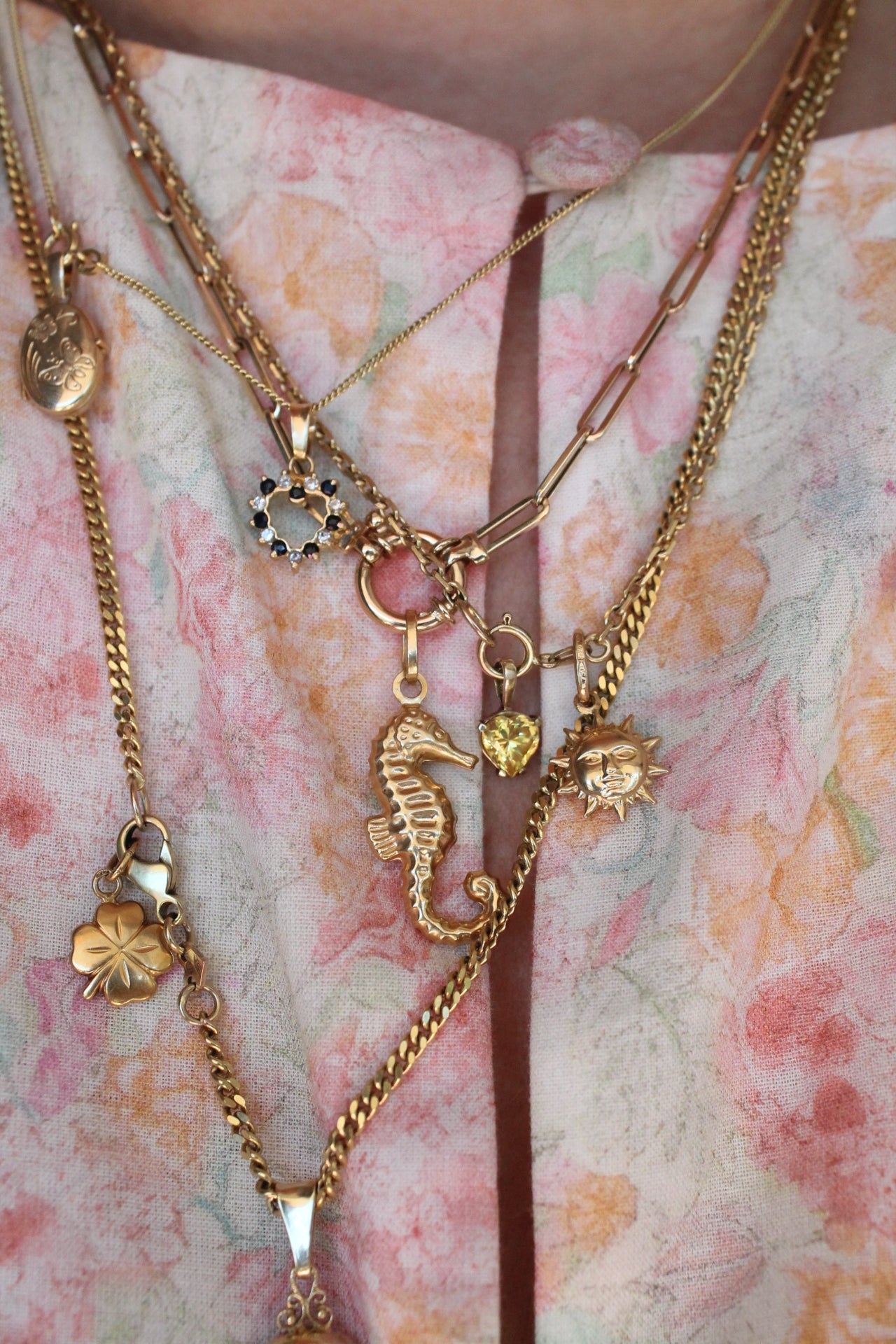 Sapphire Heart Charm