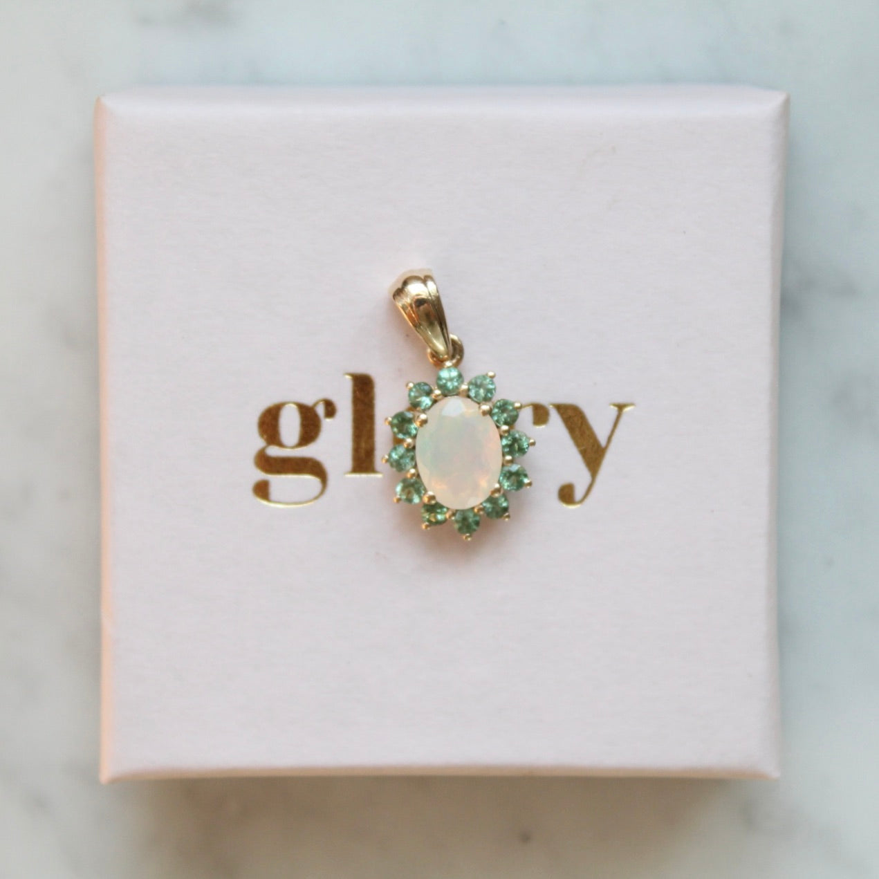 Opal & Tourmaline Pendant