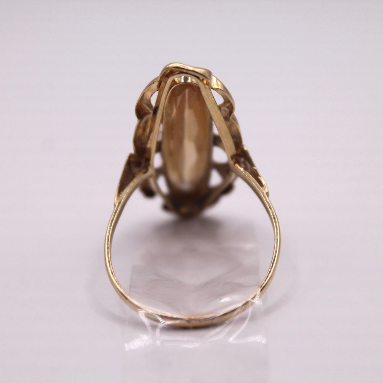 Wavy Oval Citrine Ring