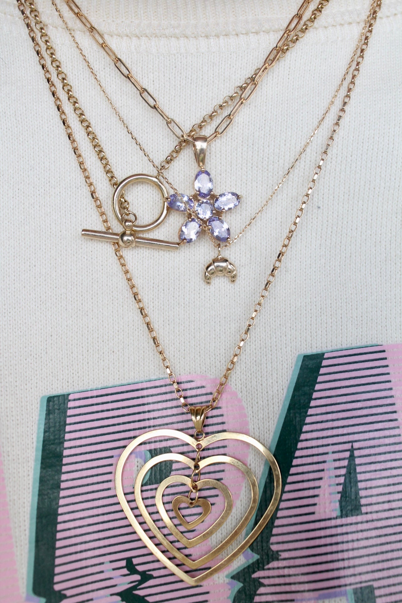 Tanzanite Flower Pendant