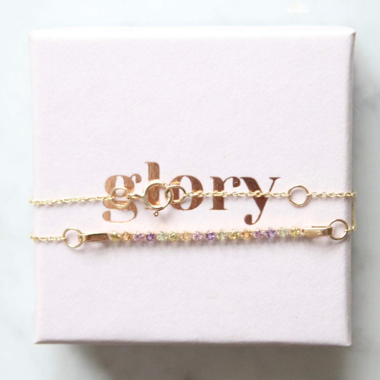 Multi Gem 1/2 Tennis Bracelet