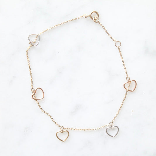 Dangling Heart Bracelet