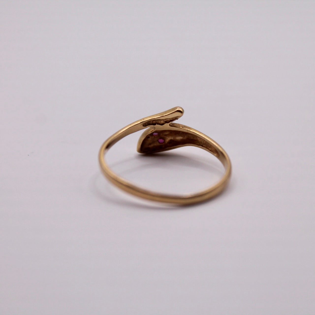 Ruby Eyed Snake Ring
