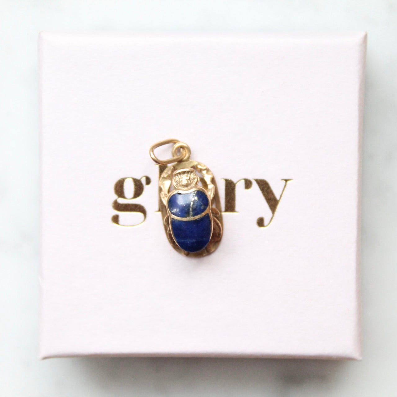 Enamel Scarab Charm