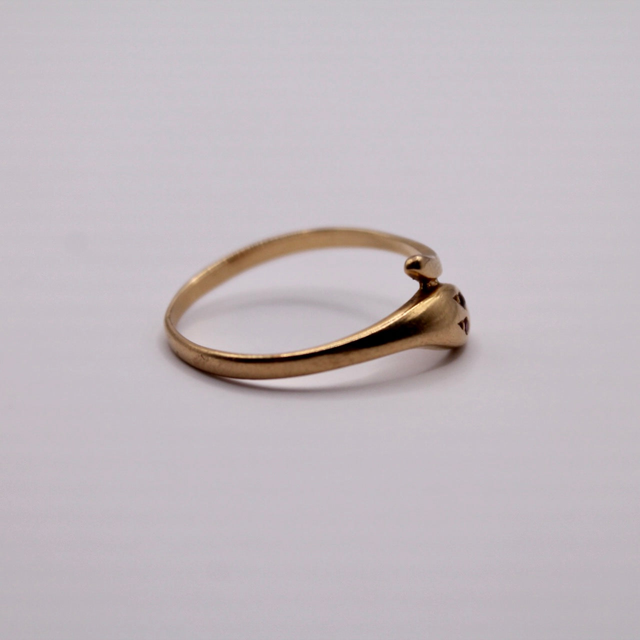 Ruby Eyed Snake Ring