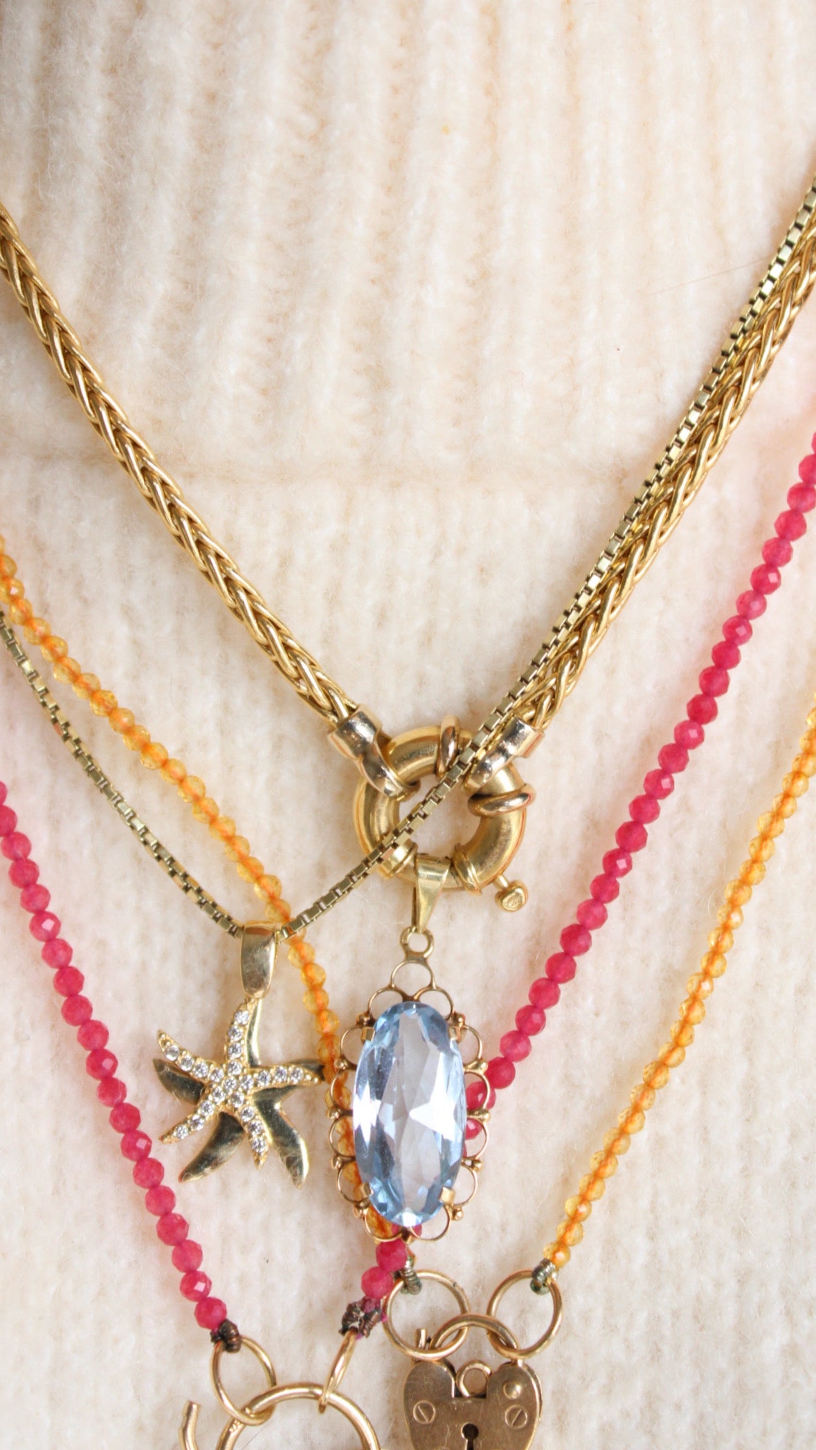 Aquamarine Flower Pendant