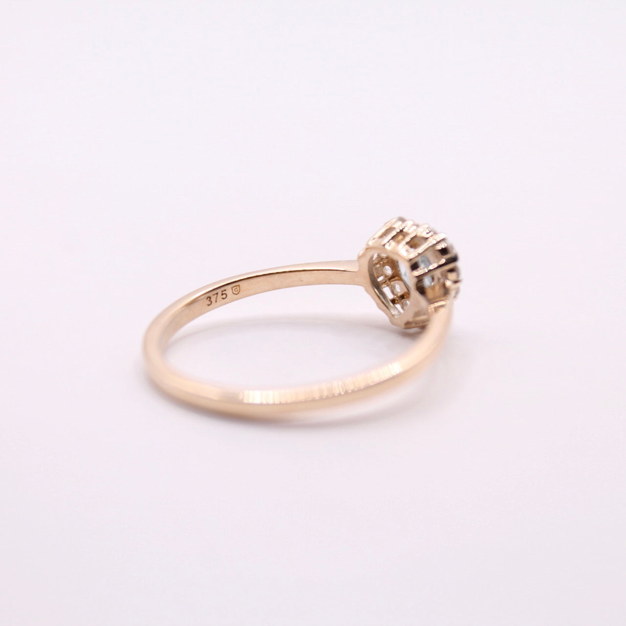 Aquamarine Heart Ring