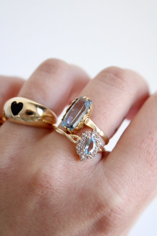 Aquamarine Princess Ring