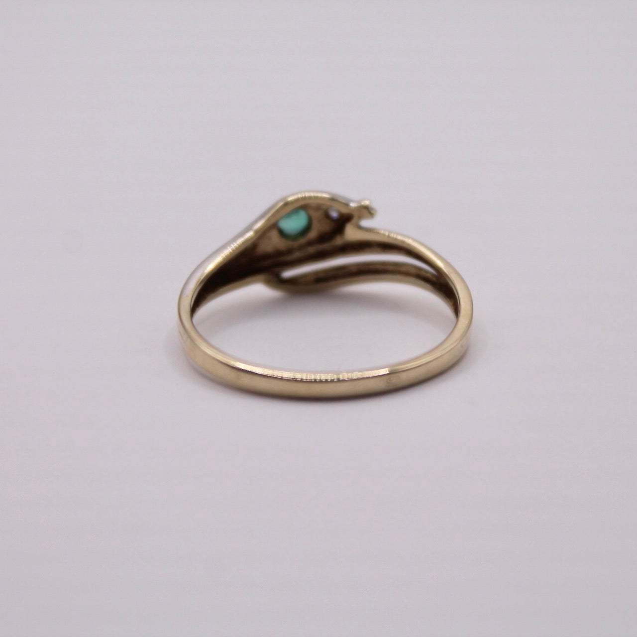 Emerald & Diamond Snake Ring