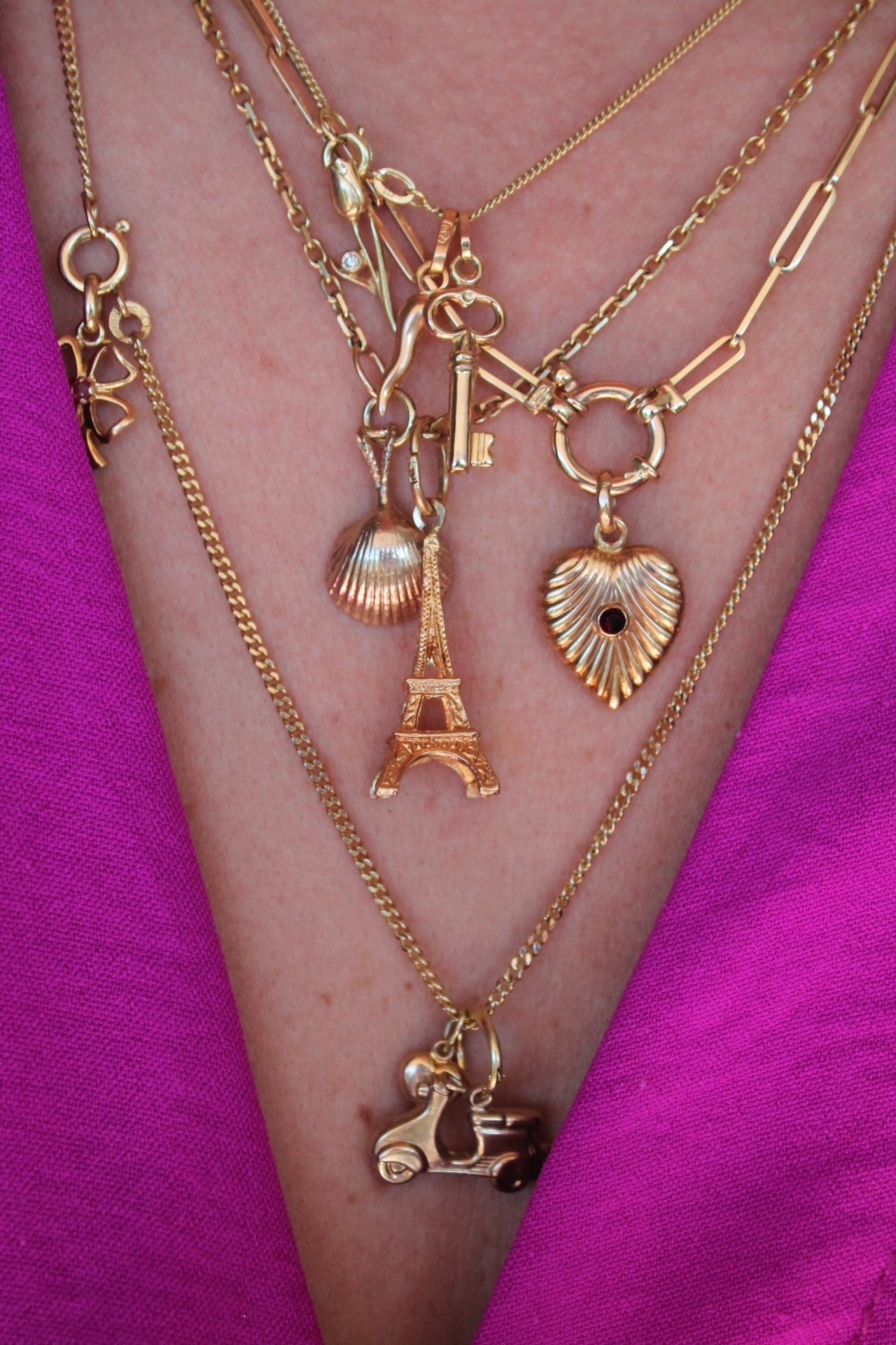 Connector Lock Paperclip Necklace