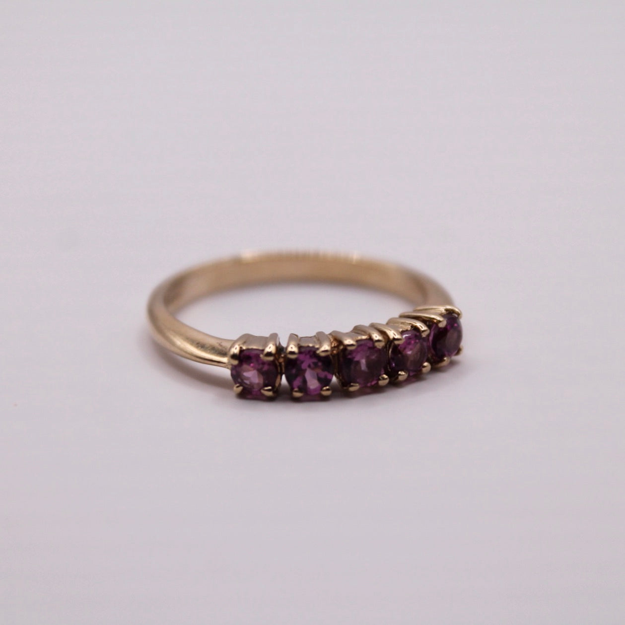 Pink Tourmaline Row Ring
