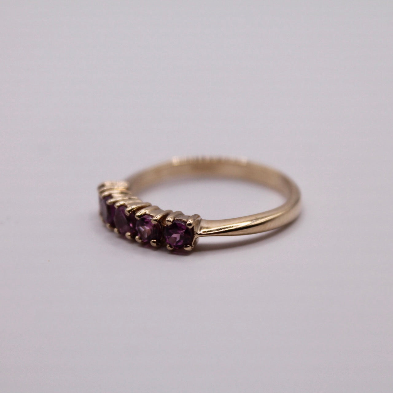 Pink Tourmaline Row Ring