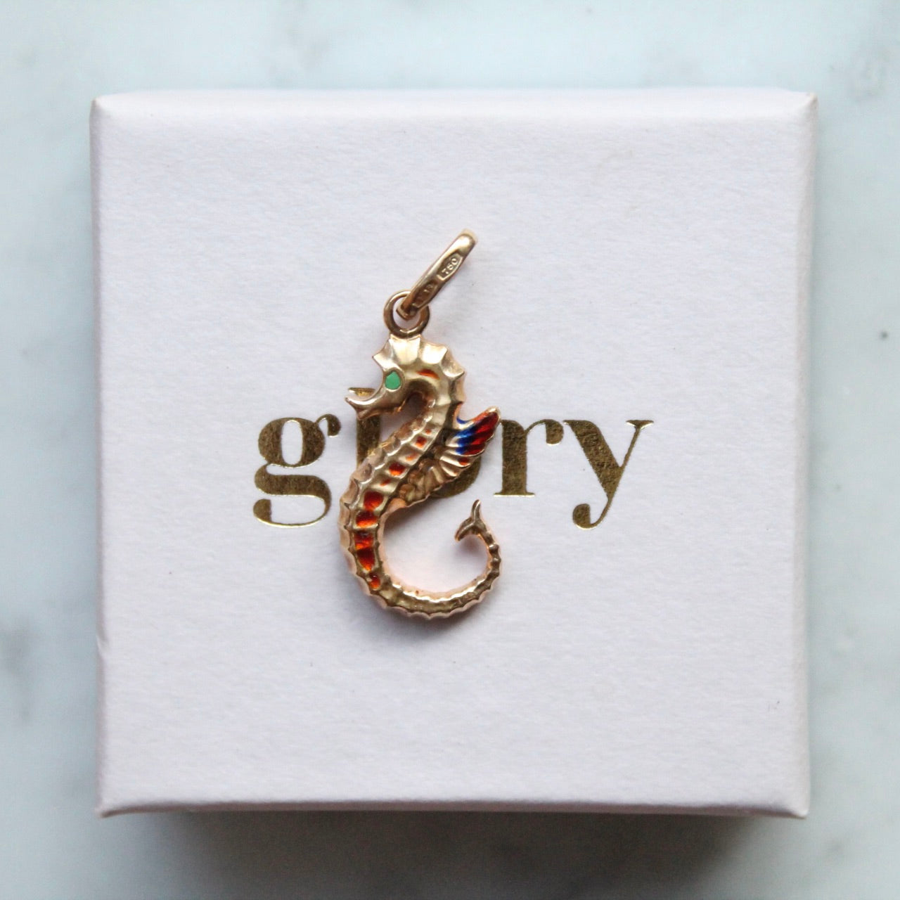 Enamel Seahorse Charm